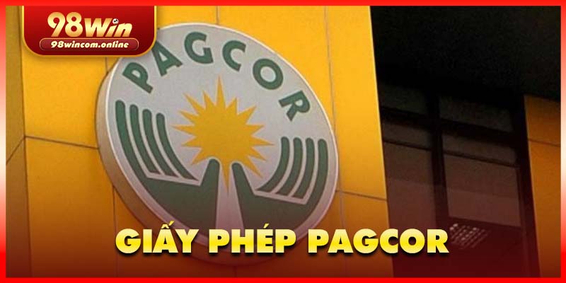 Giấy phép hoạt động 98WIN được cấp bởi PAGCOR